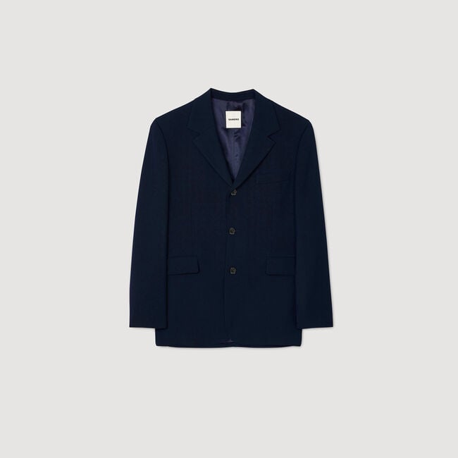 Oversize-Anzugjacke aus Wolle
