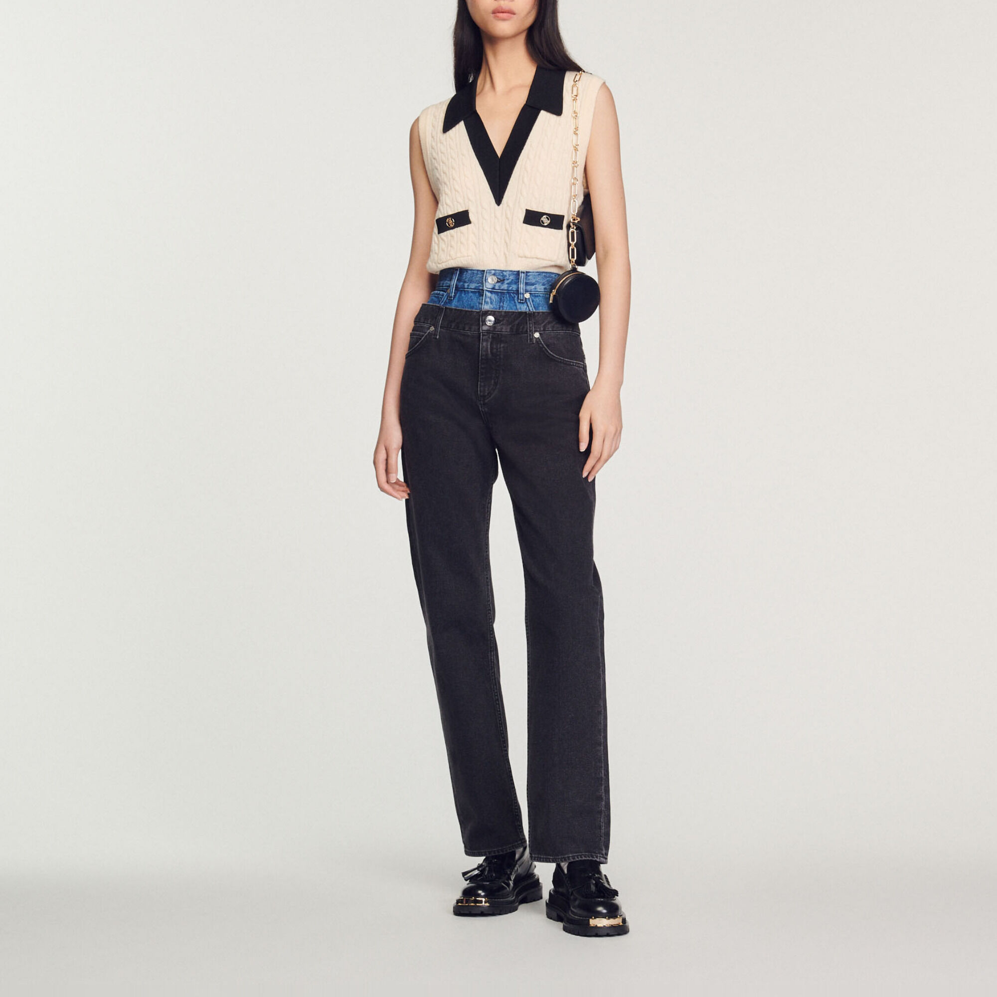 Jean ceinture noeud cheap