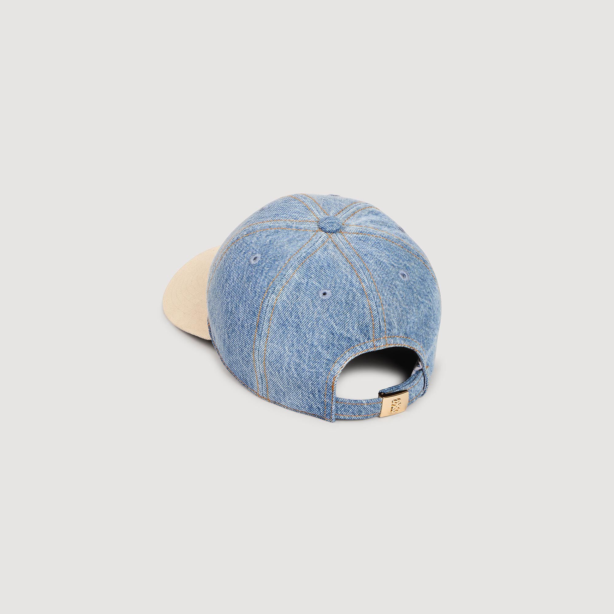 Casquette en jean et toile