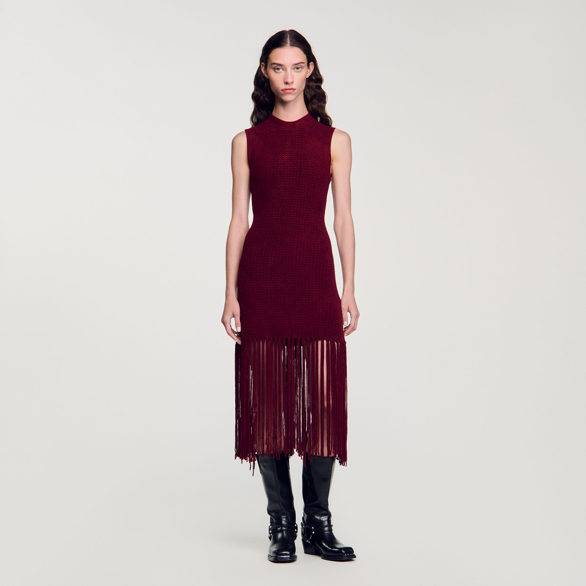 Robe en maille velours 