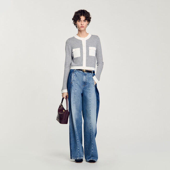 Zweifarbiger Cardigan