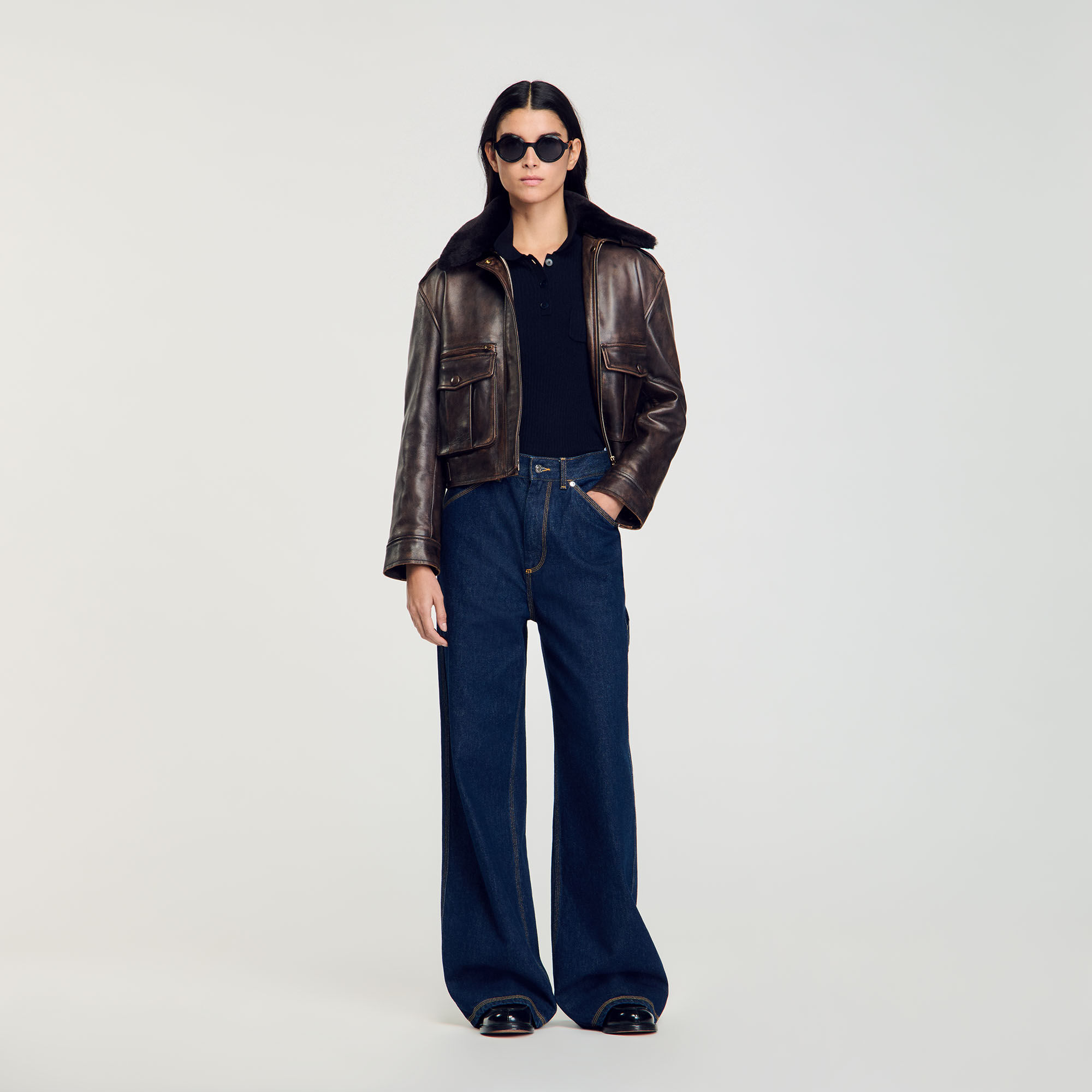 Rib knit jumper