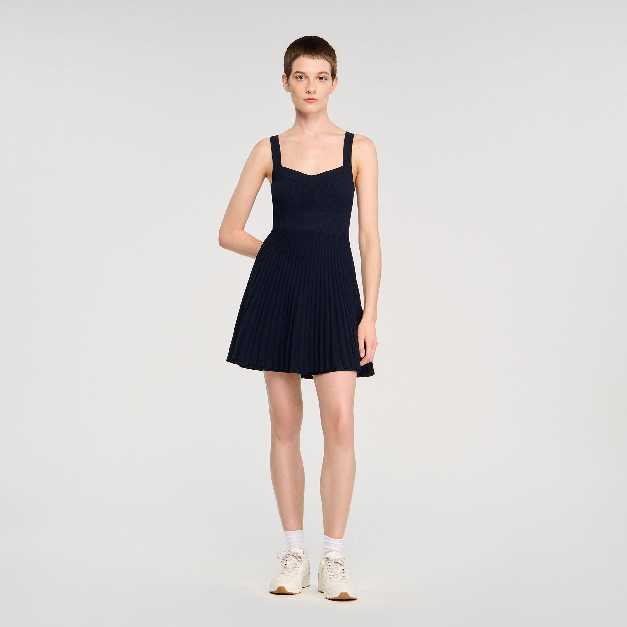 Robe courte en maille