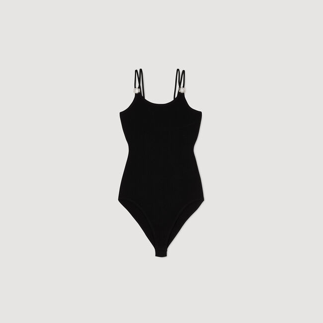 Jewellery detail knit leotard