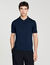 Knitted polo shirt with zip collar