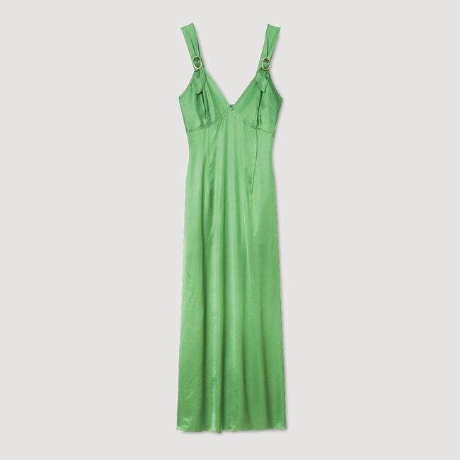 Fluid satin-effect dress