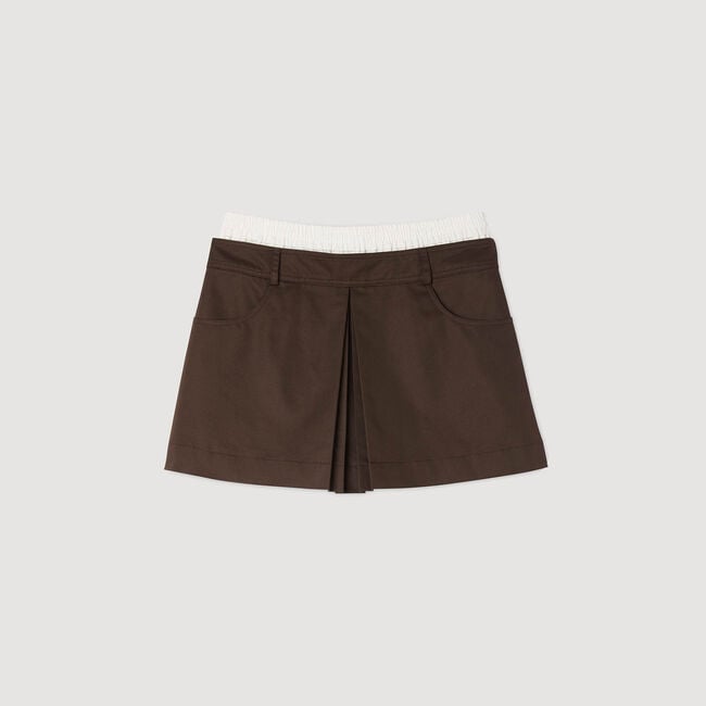 Jupe short à pli 