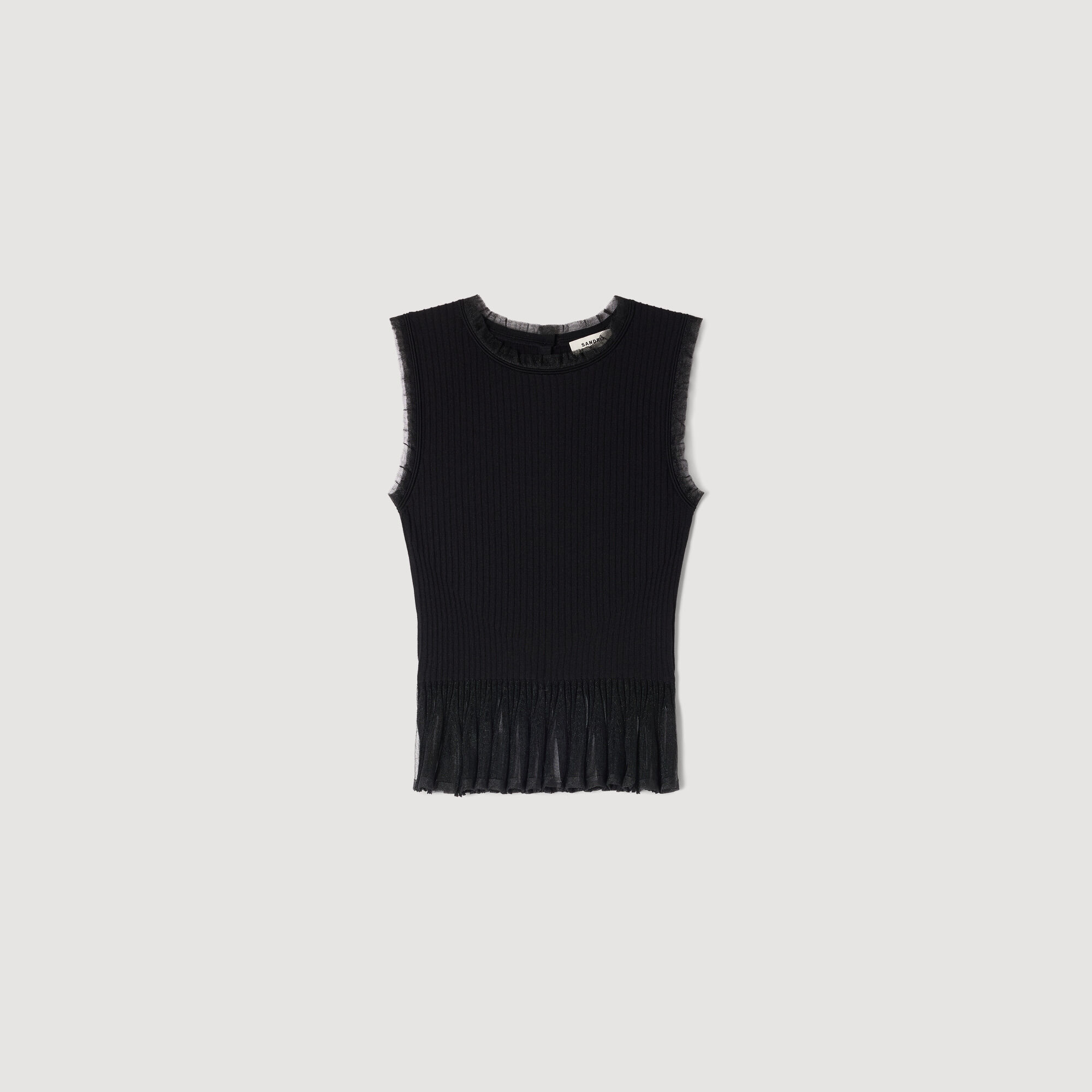 Ruffled ottoman knit jumper