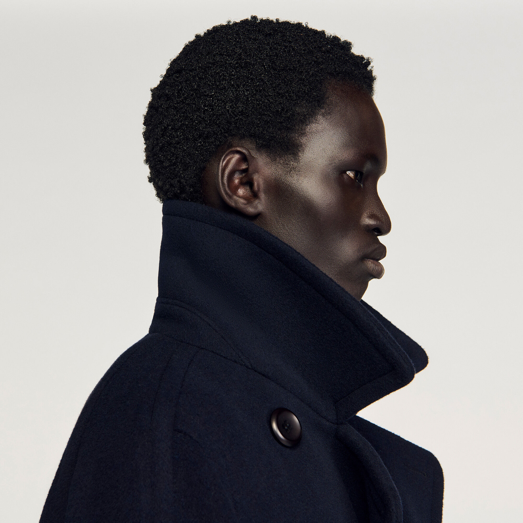 Manteau en laine croisé