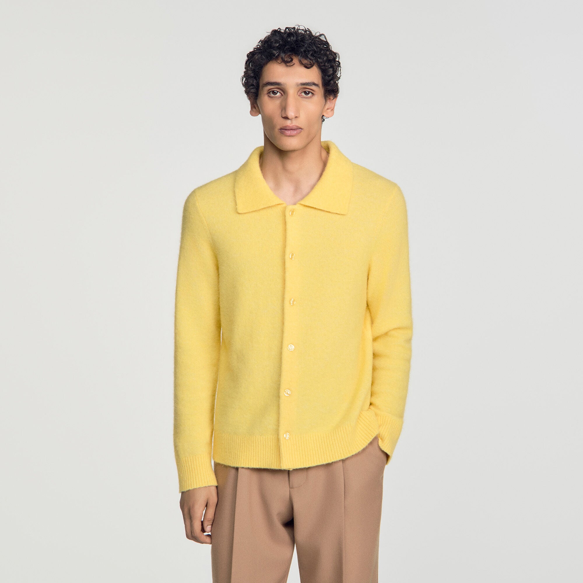Cardigan en alpaga et laine - Homme | Sandro
