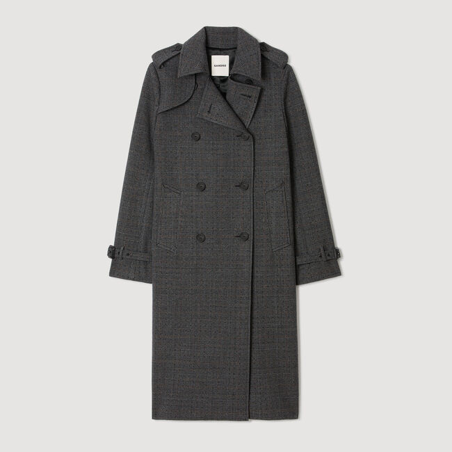 Rhinestone trench coat