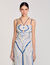Robe longue à imprimé spirales