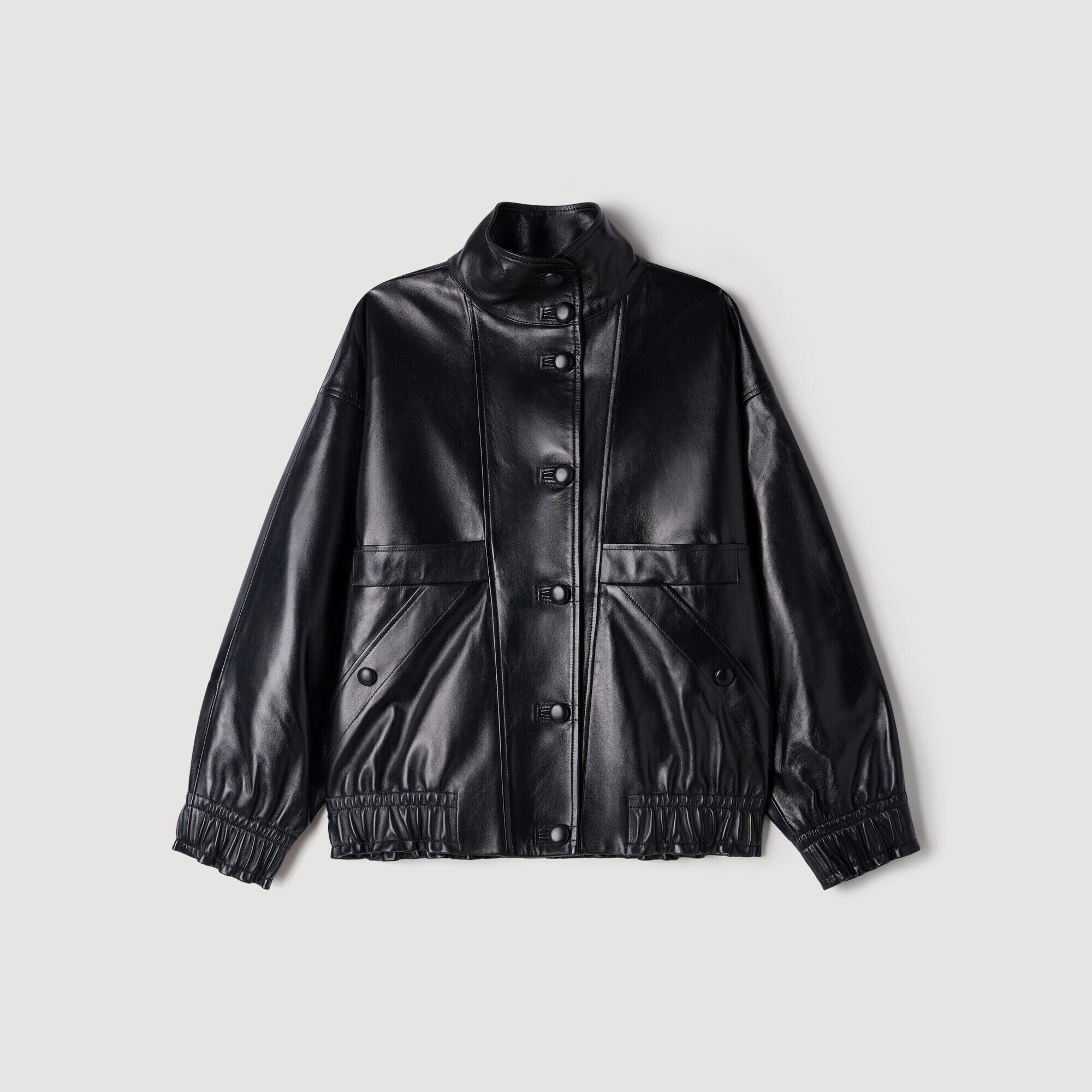 Oversize-Lederjacke