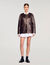 Lange Jacke aus gealtertem Leder