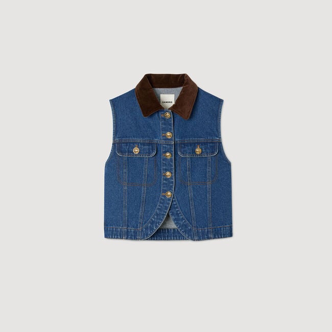 Ärmellose Jeansjacke