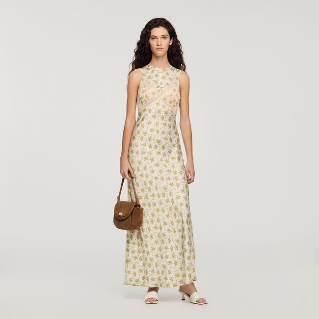 Flower print maxi dress