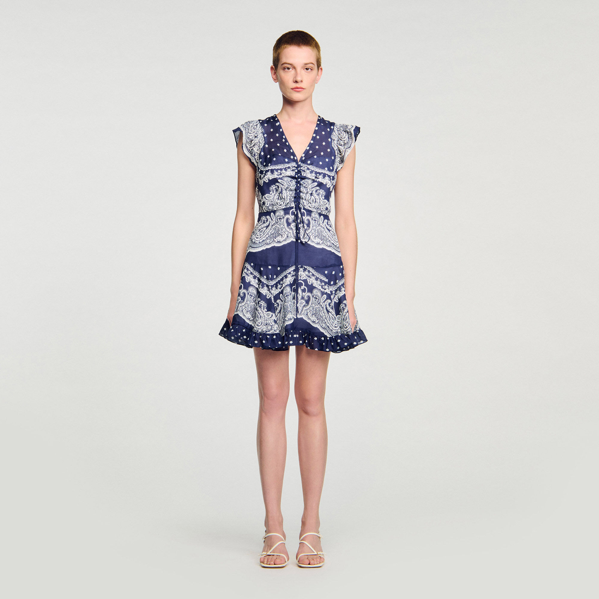 Robe courte à imprimé bandana