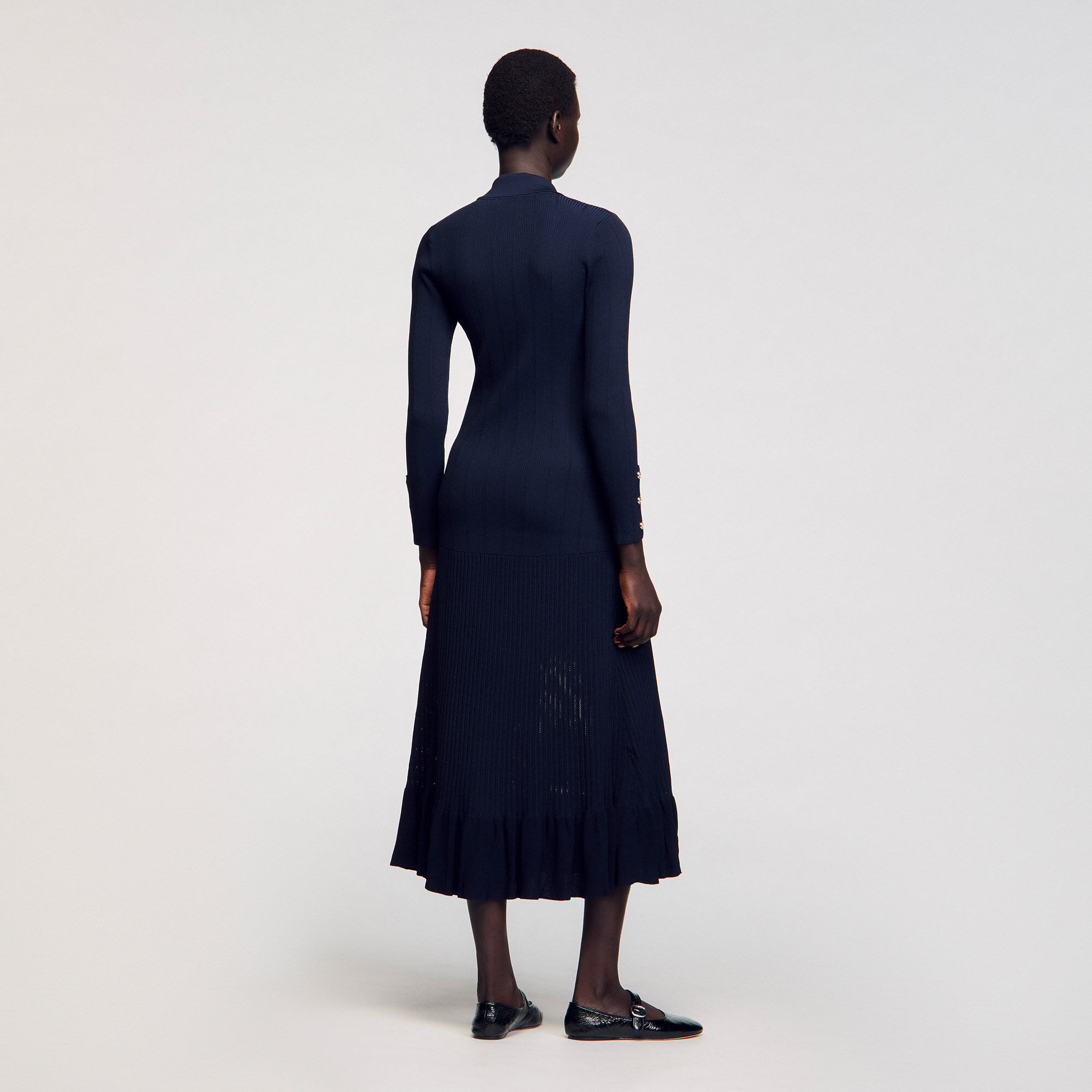 Langes Strickkleid