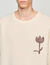Wollpullover mit Blumendetail