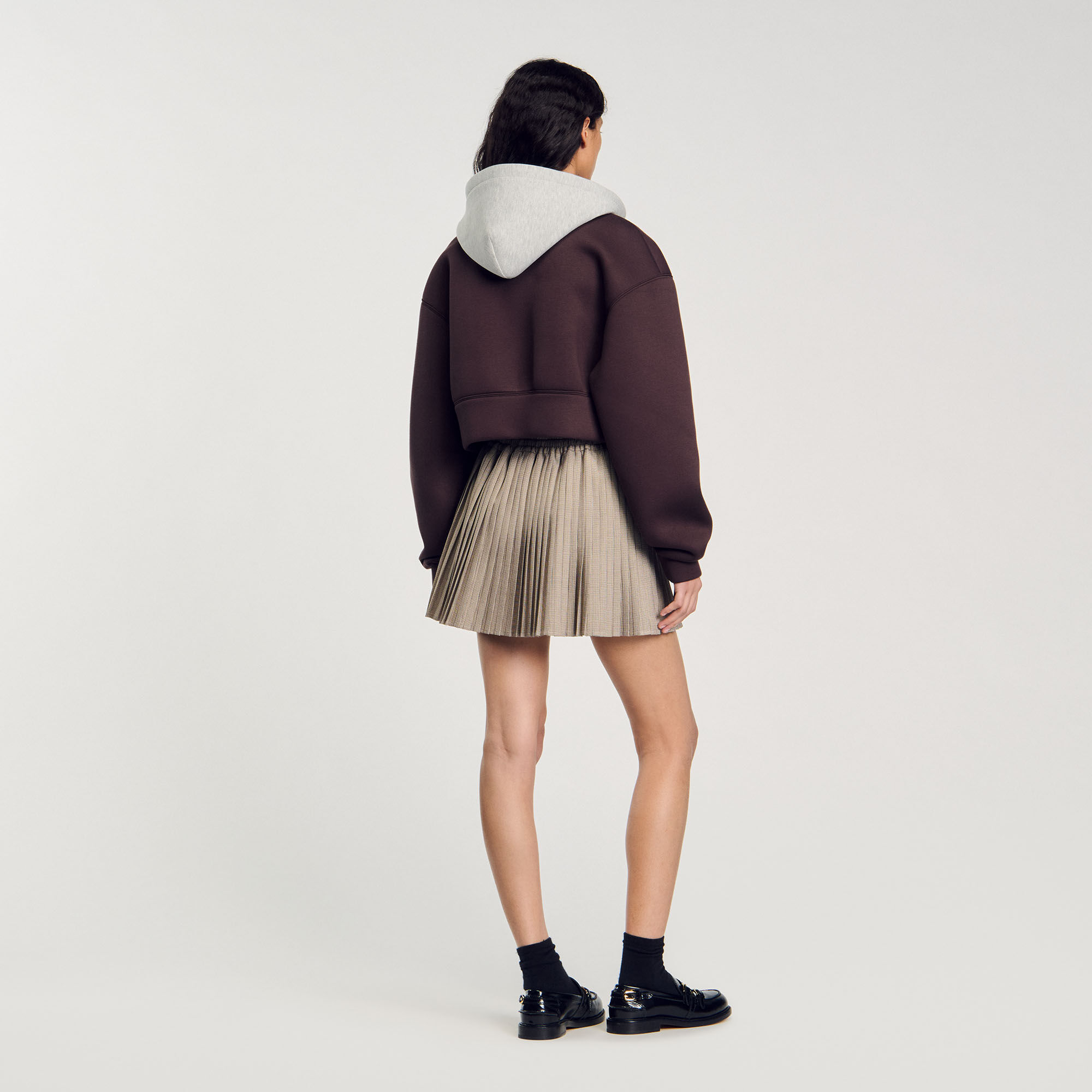 Hooded sweatshirt jacket