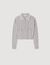 Cardigan zippé à col perlé 
