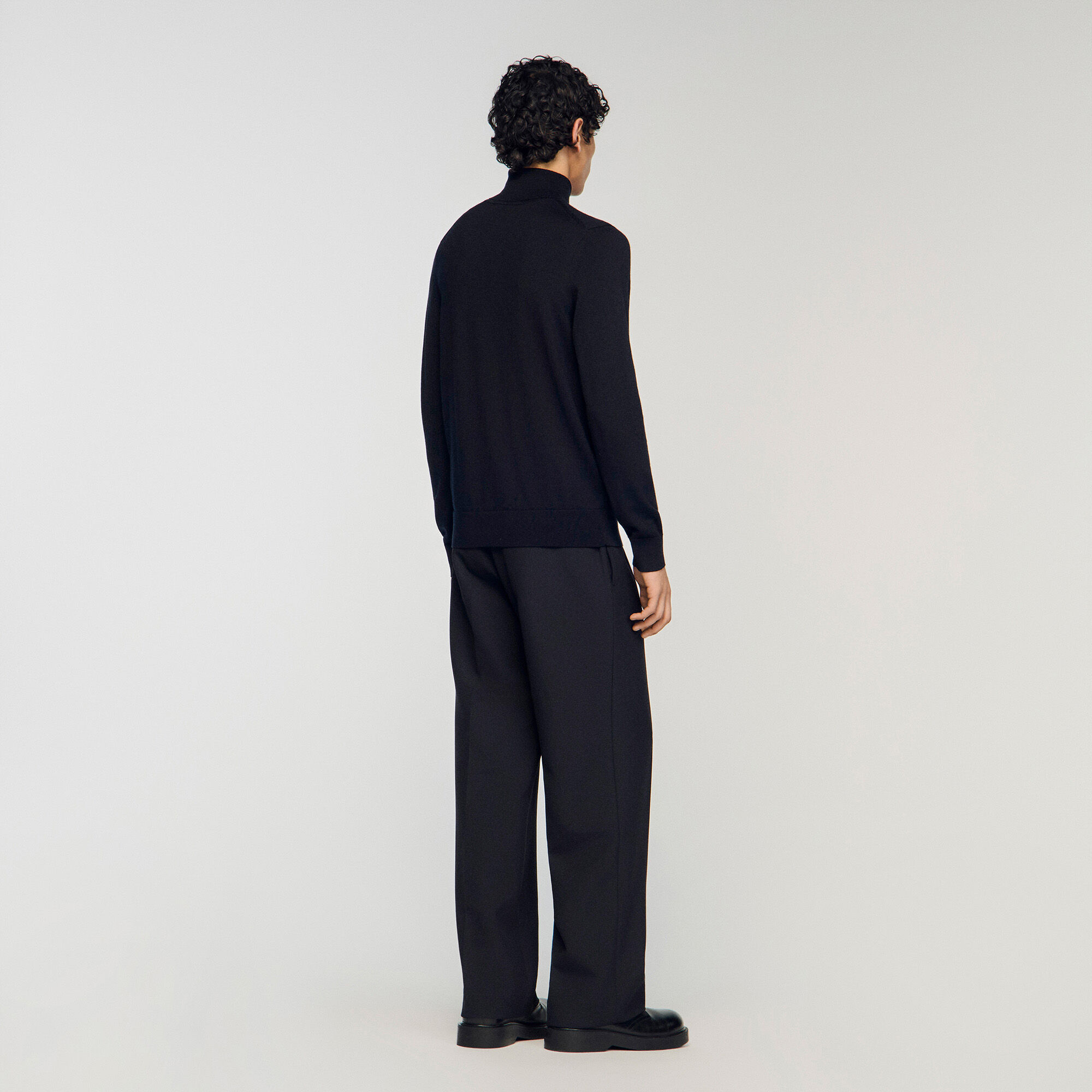 Roll neck wool sweater