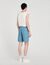 Bermuda en denim square cross