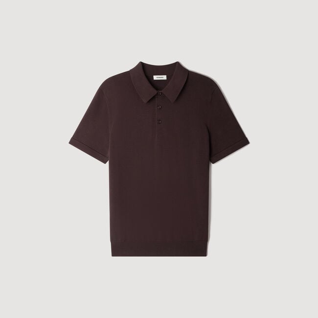 Cotton and silk polo shirt