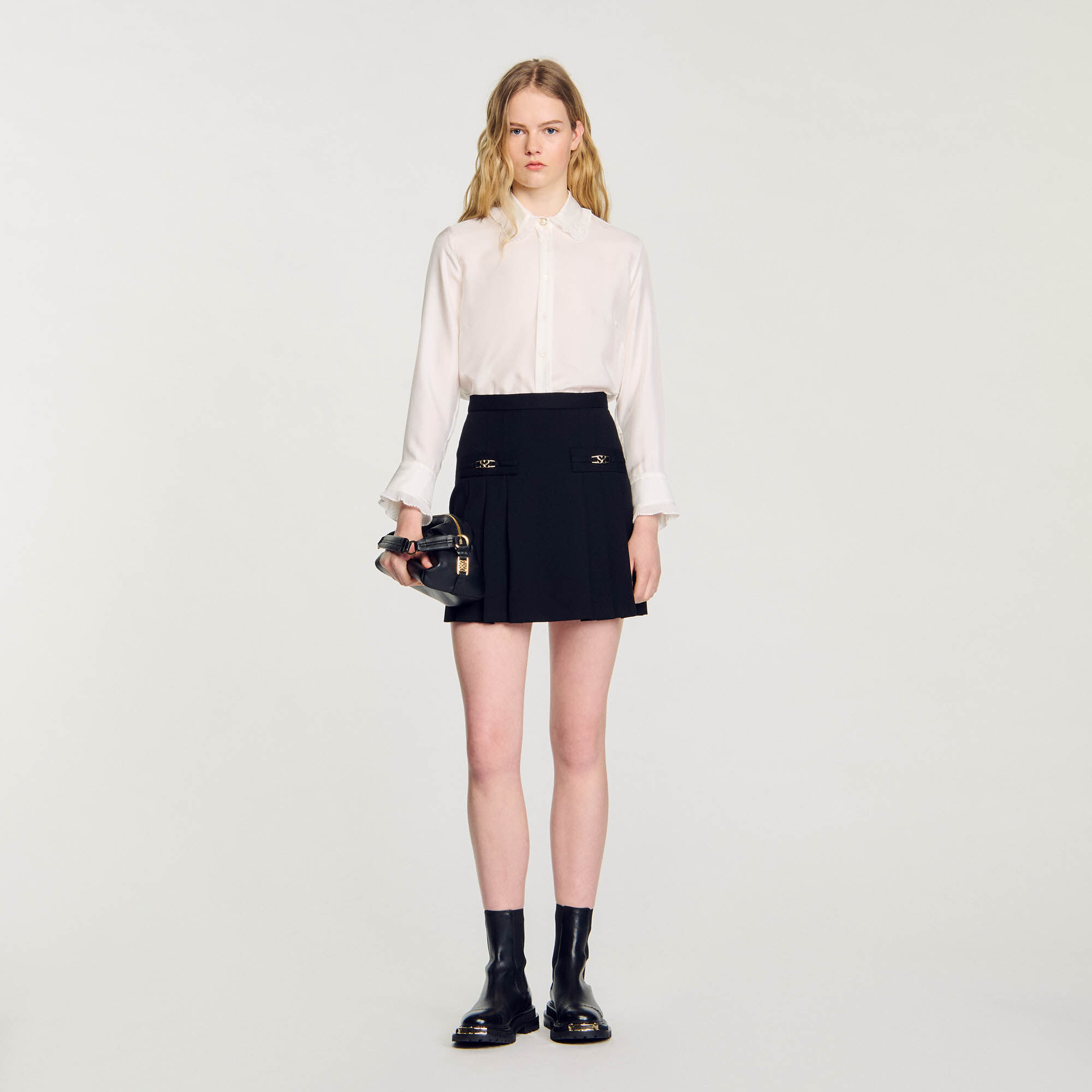 Sandro jupe cuir new arrivals