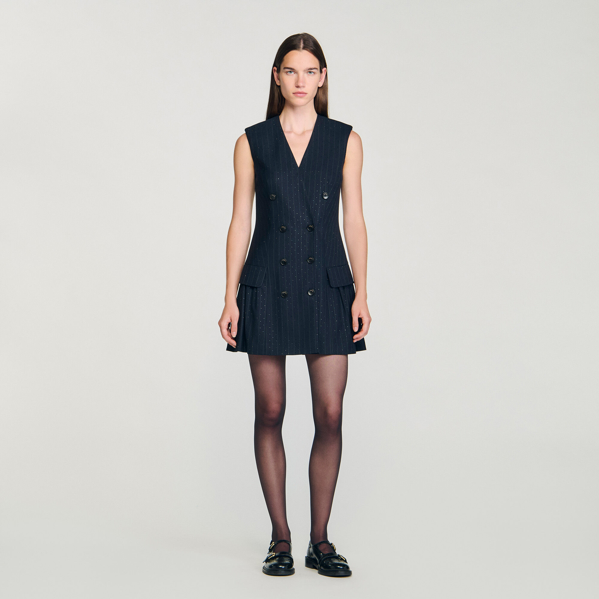 Short rhinestone suit dress