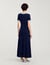 Knit and denim midi dress