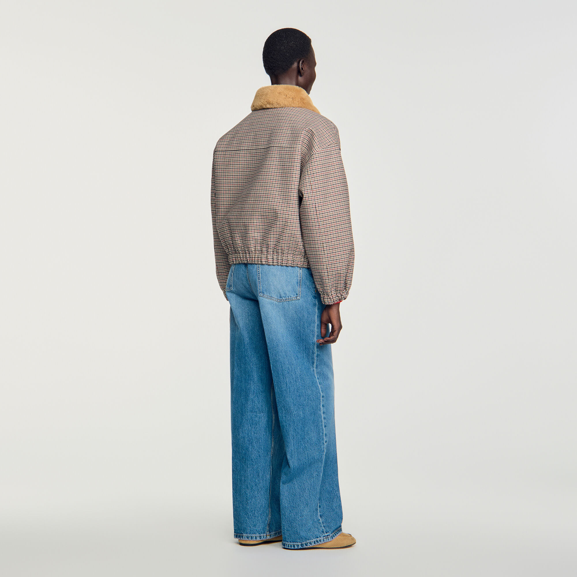 Faux fur-lined coat - Women | Sandro