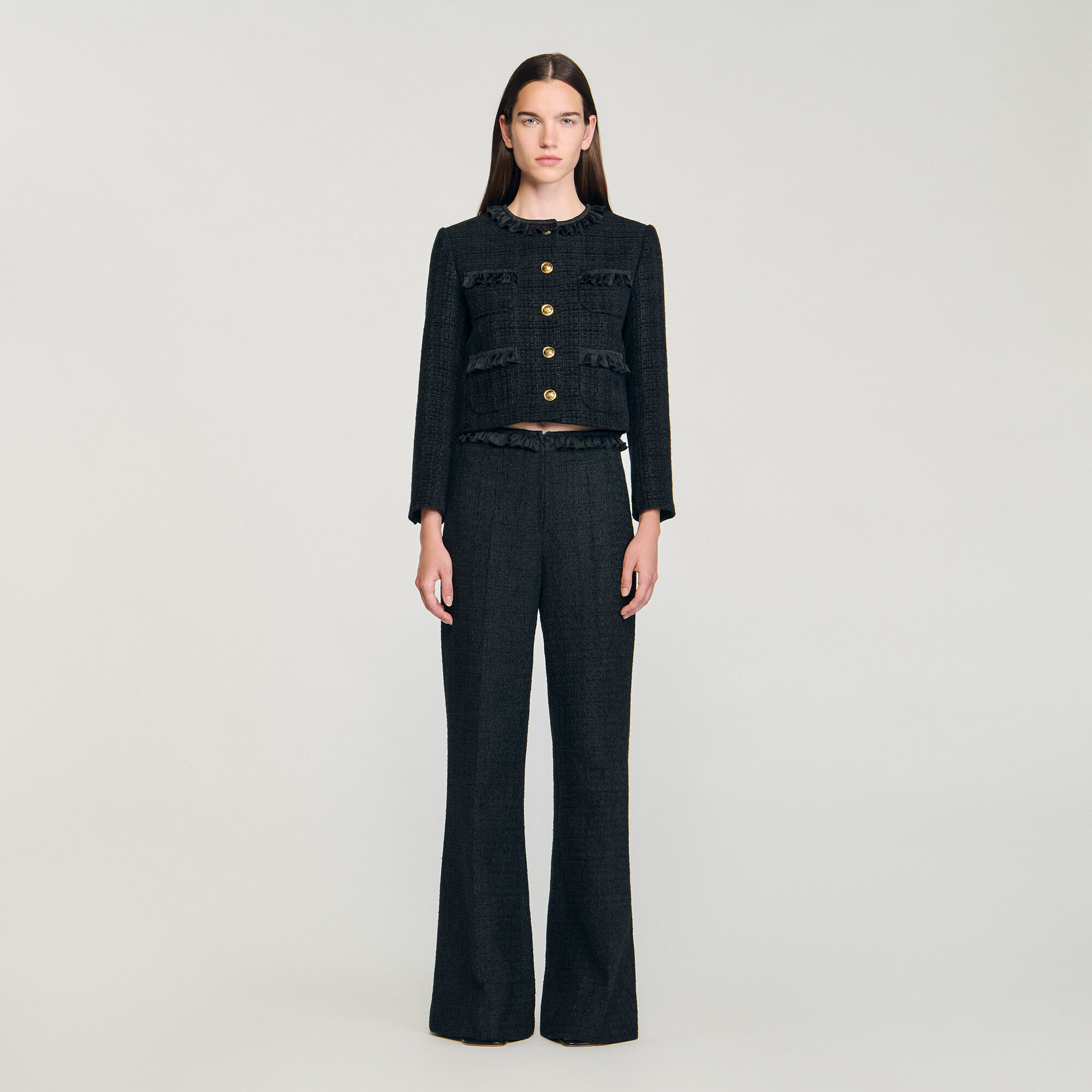Tweed suit trousers