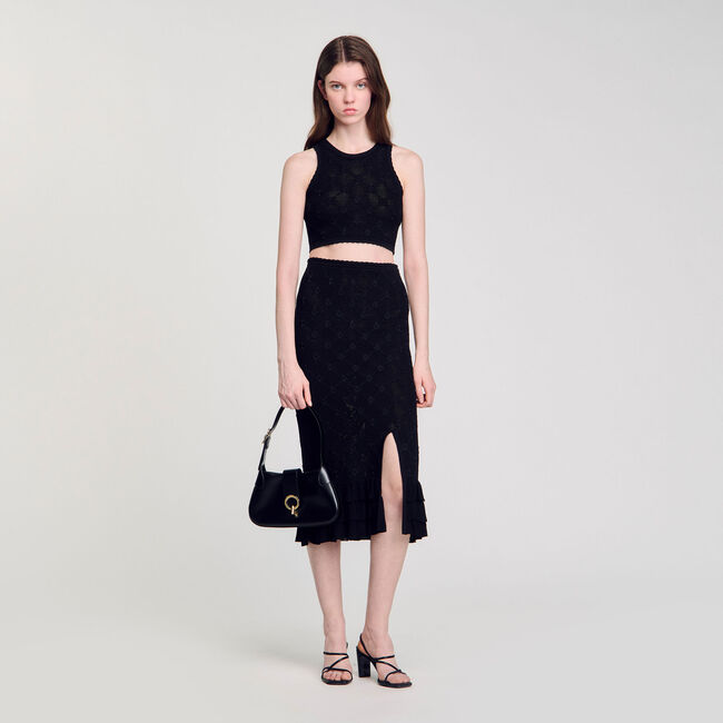Top mit ausgefallenem Strickmuster