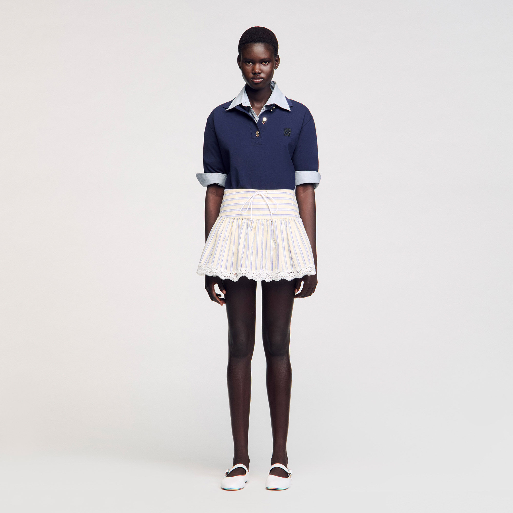 Gestreifter Skort