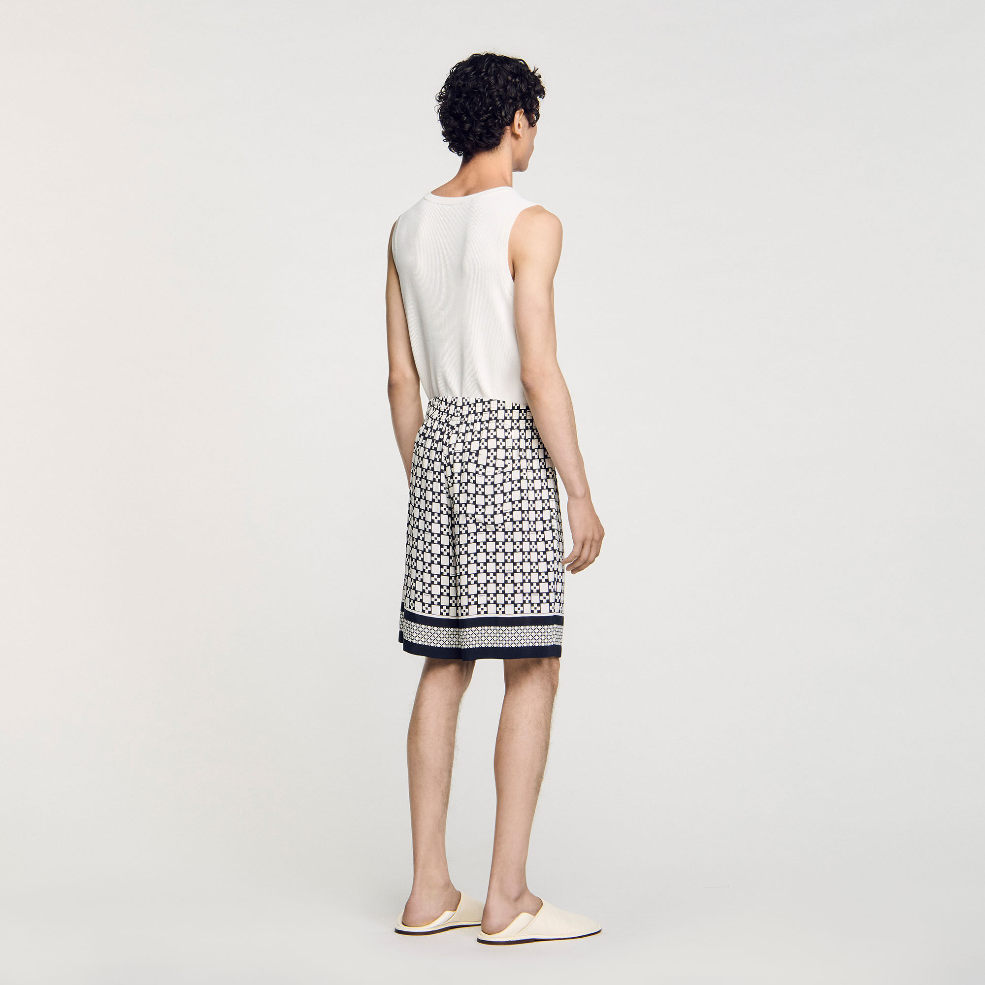 Fließende Bermudashorts mit Print