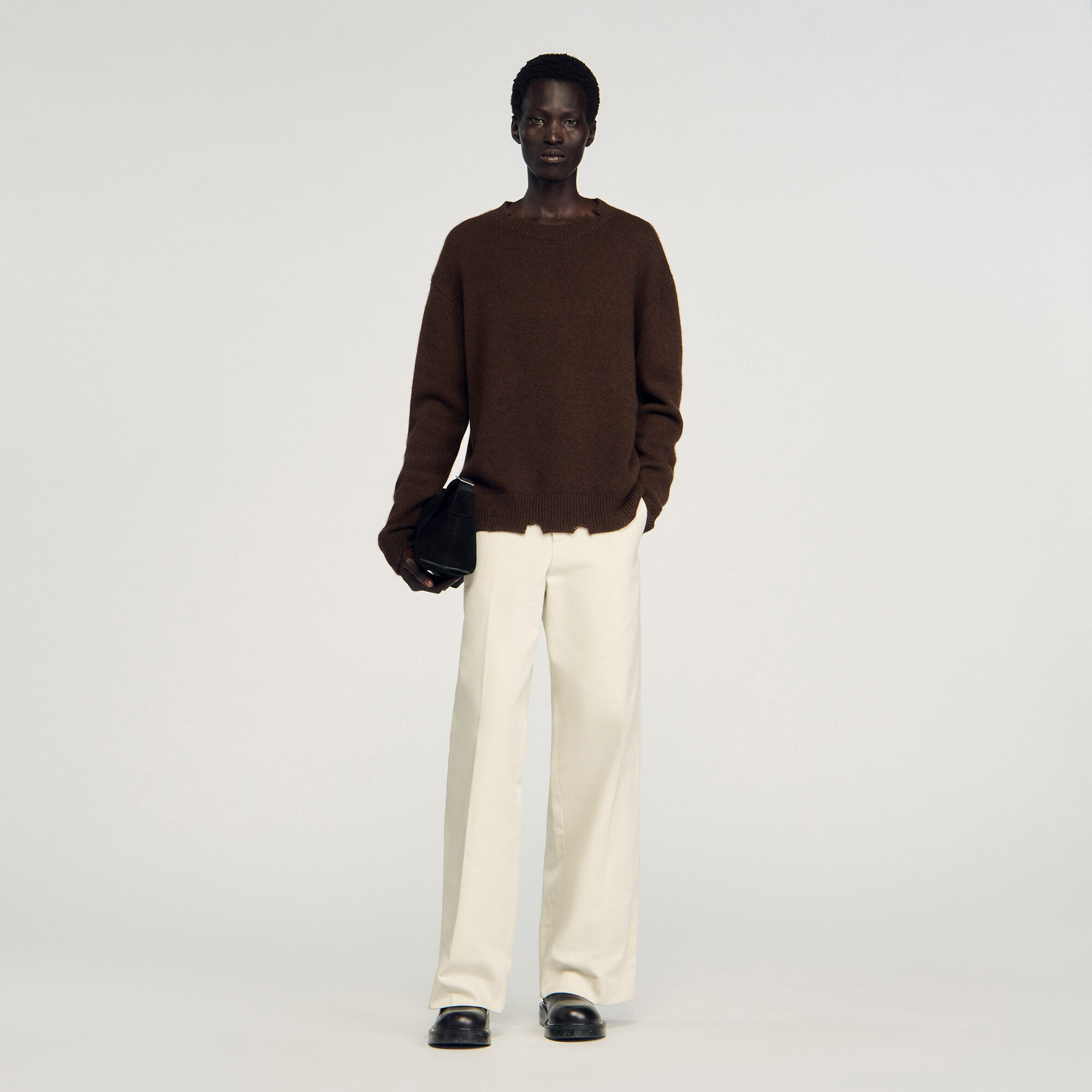 Wollpullover im Destroyed-Look
