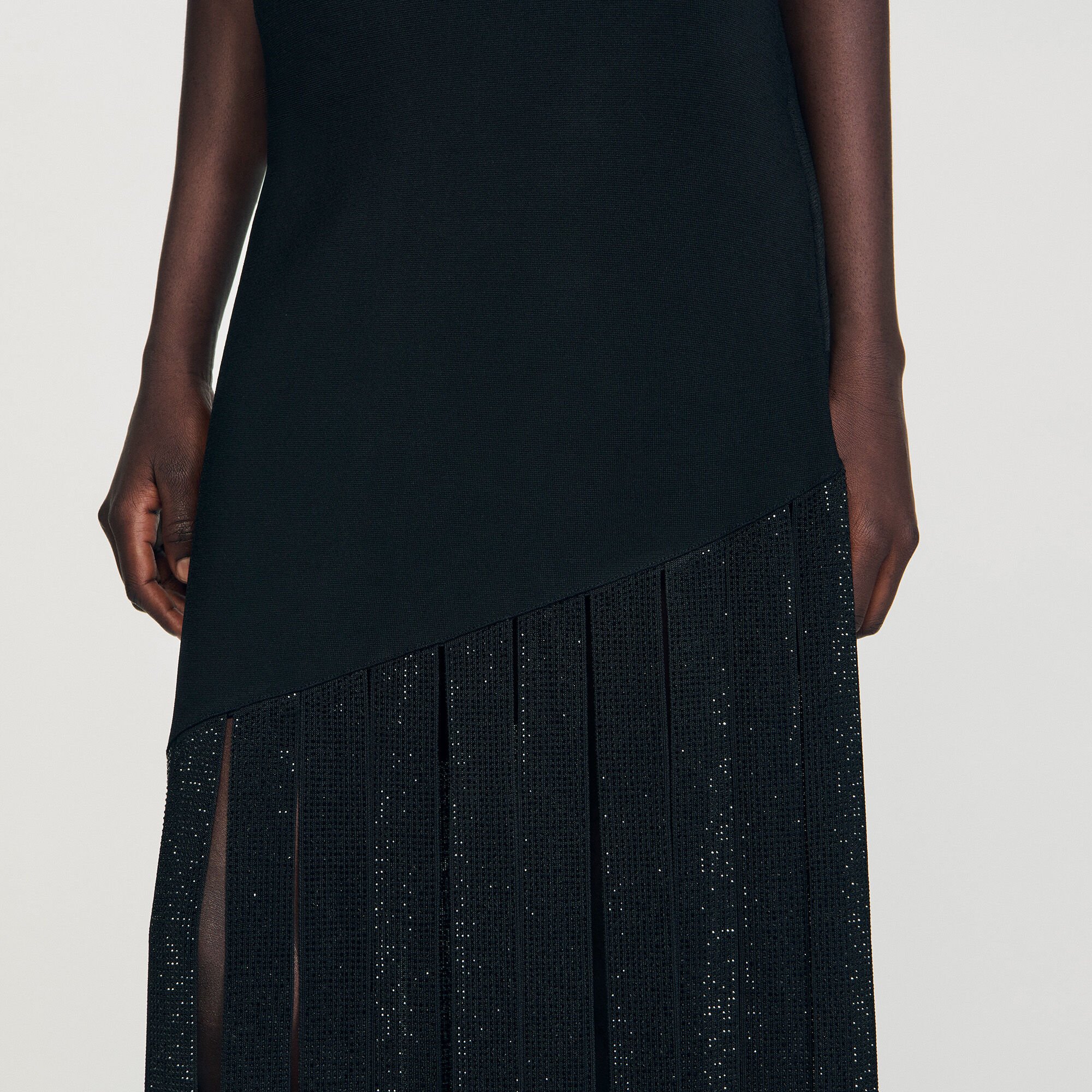 Robe longue frangée 