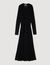 Langes Strickkleid in Velours-Optik