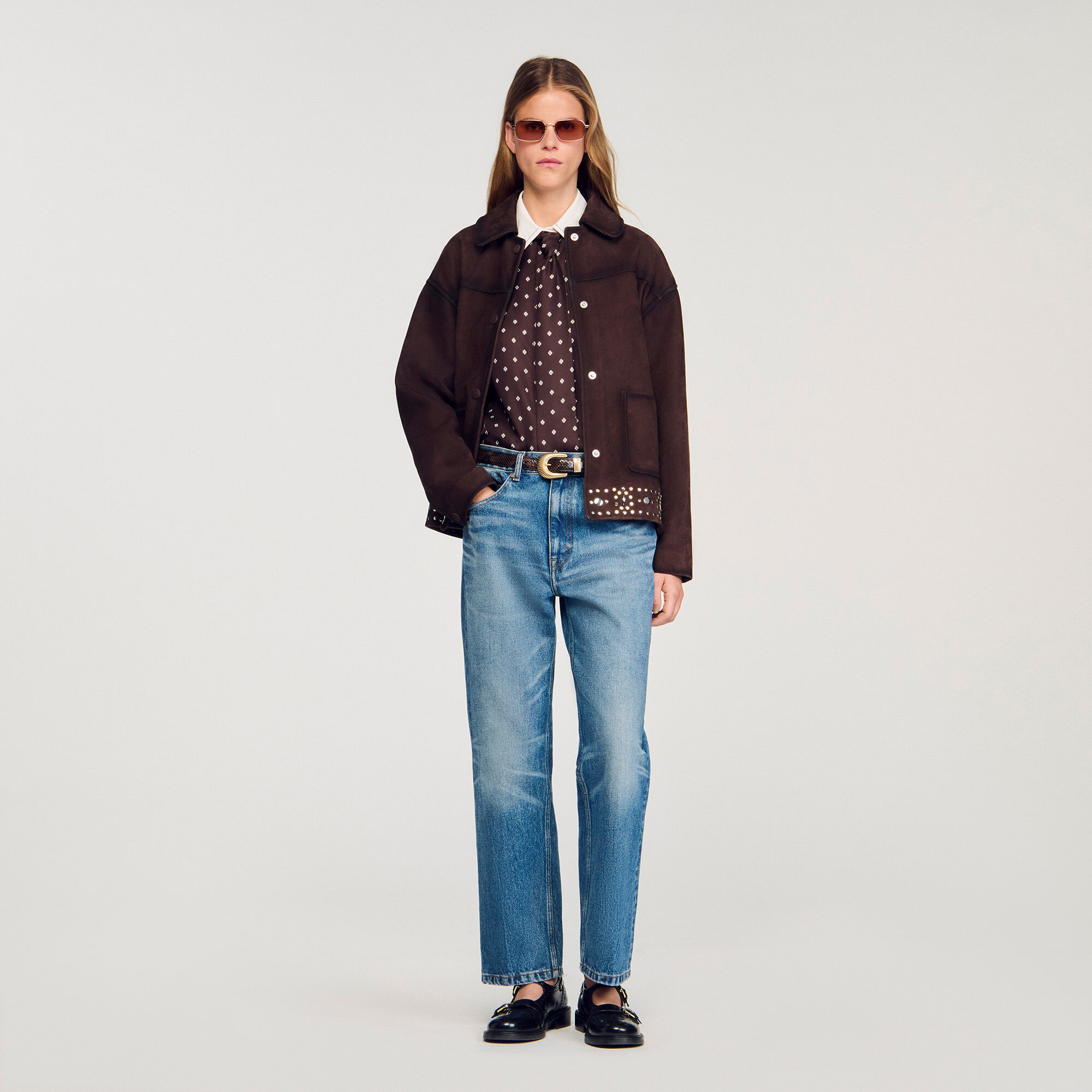 Chemise fluide imprimé à cravate