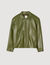 Blouson zippé en cuir