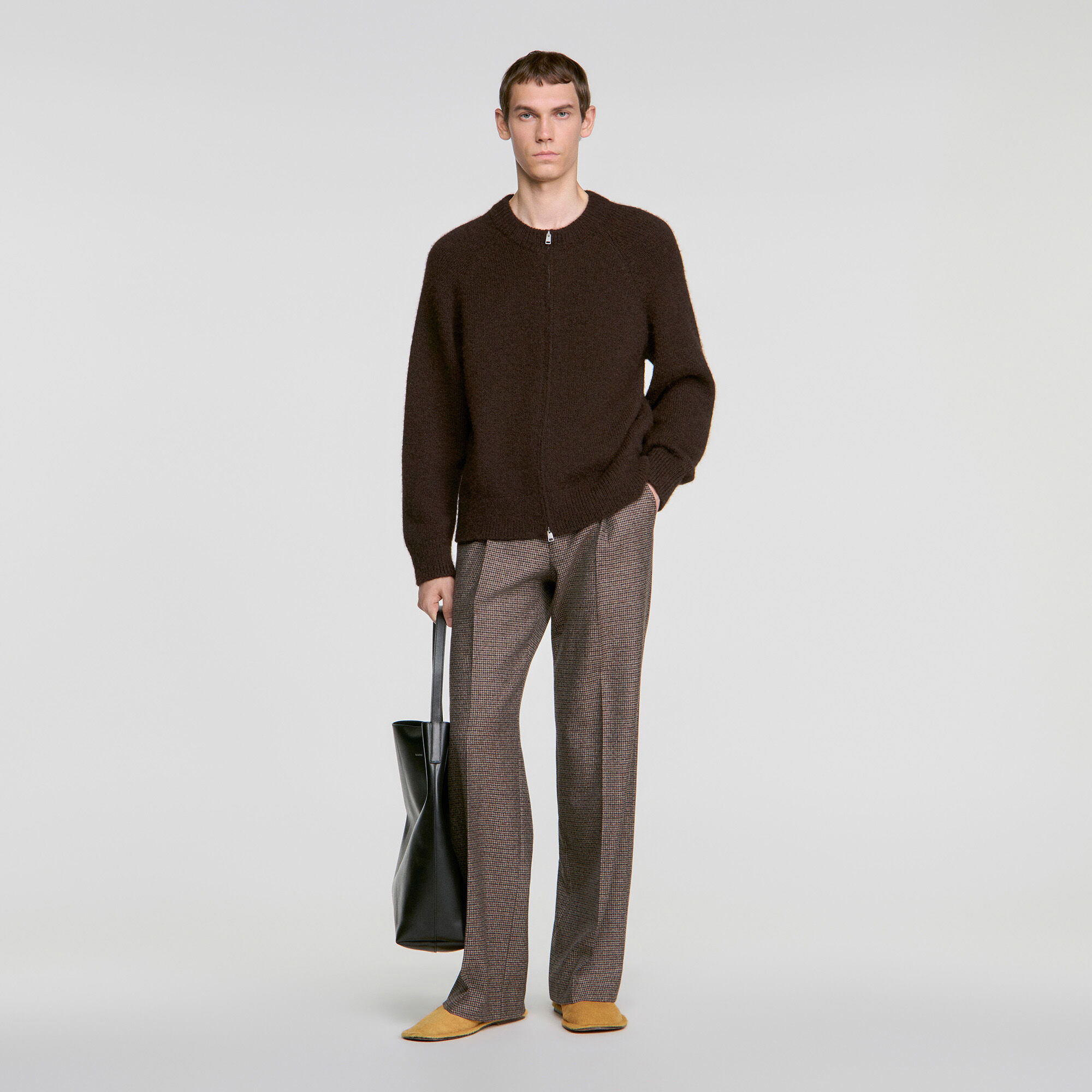 Bomber-Cardigan mit Rei&szlig;verschluss - Herren | Sandro