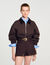 Kurzes Sweatshirt, zwei Materialien