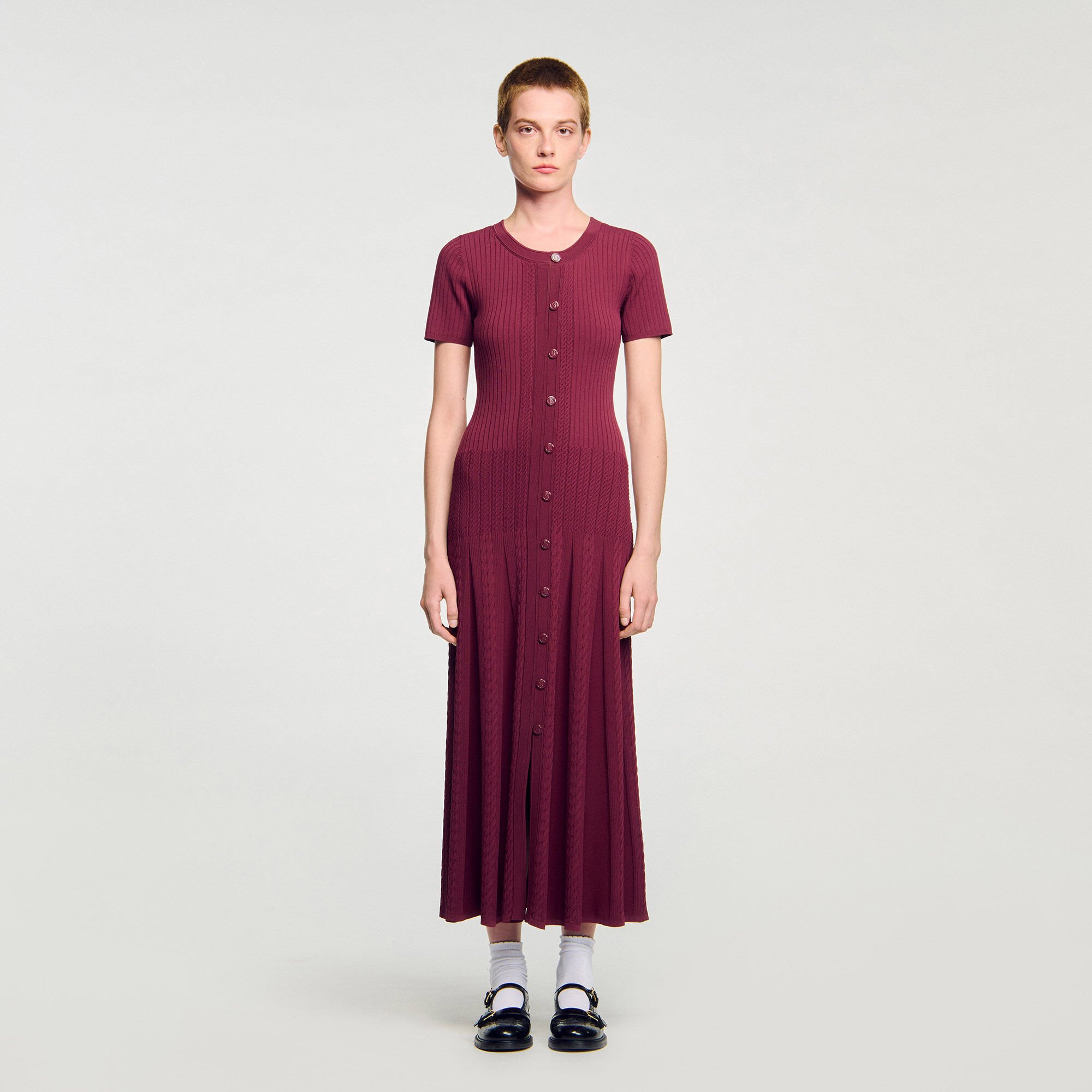 Langes Strickkleid