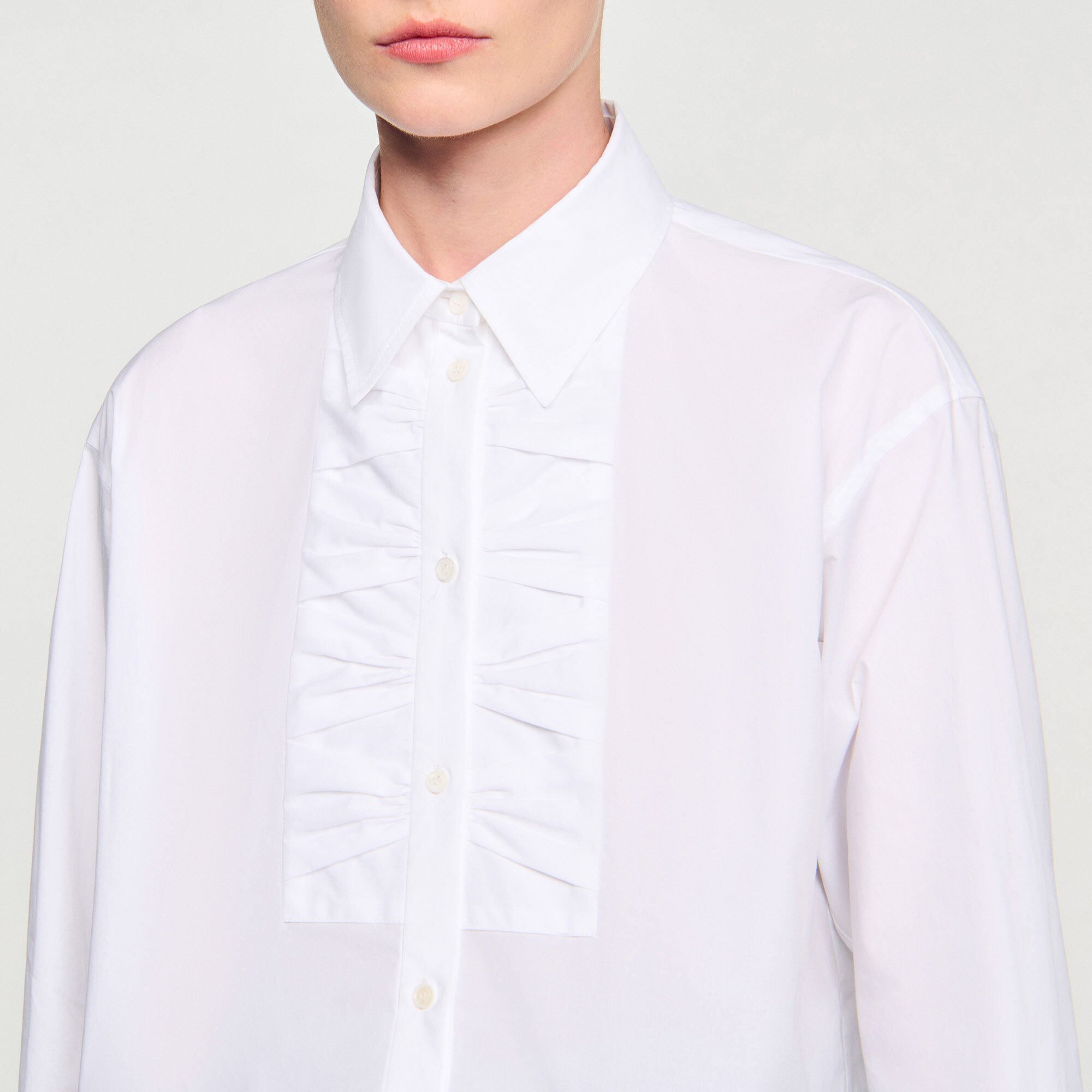 Chemise courte à détails nœuds