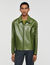 Blouson zippé en cuir
