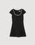 Short dress with rhinestone collar