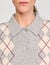 Pullover mit Rauten und Polokragen
