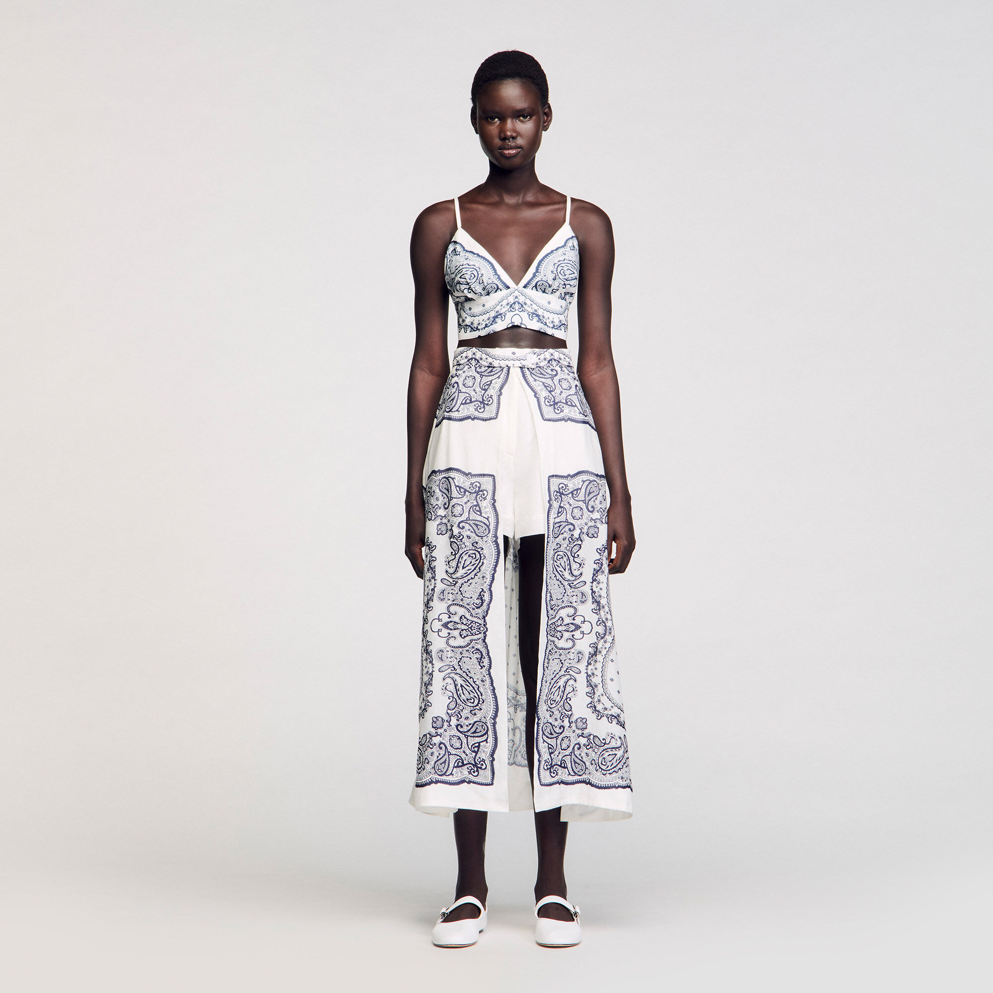 Bandana-motif skirt shorts