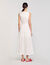 Robe longue froissée à nœud